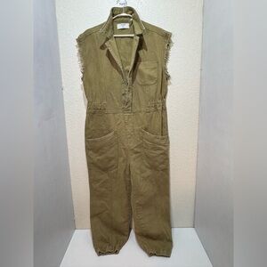One Teaspoon Camp Overalls Jumpsuit Size Small green Denim One Piece